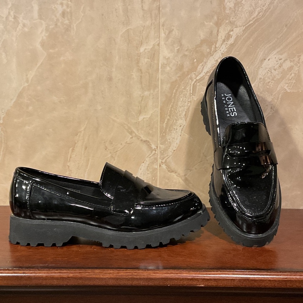 Jones New York Prizey Black Loafer Shoes, Size 6.5